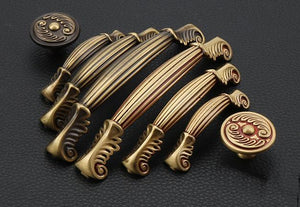 Solid Brass Round Cabinet Pulls & Knobs - Antique Bronze Finish - view 10