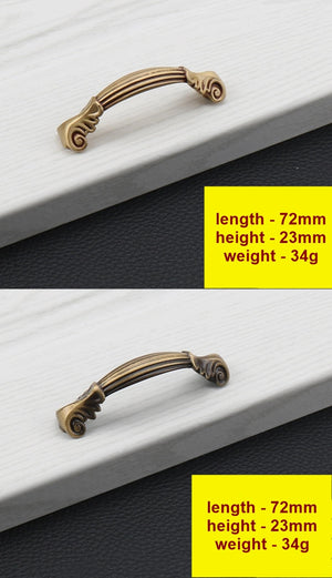 Solid Brass Round Cabinet Pulls & Knobs - Antique Bronze Finish - Coffee - Round / 1pc