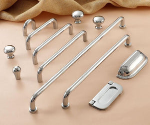 Solid Brass Cabinet Cup Pulls - Polished Silver Finish for Cabinets - #3 / 1pc