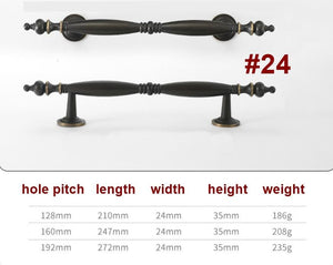 Solid Brass Cabinet Cup Pulls - Dark Bronze Finish for Wardrobes - #6 / 1pc