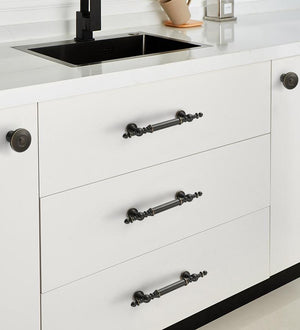 Solid Brass Cabinet Cup Pulls - Dark Bronze Finish for Wardrobes - #9 / 1pc