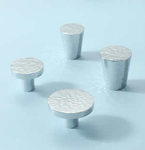 Solid Brass Geometric Cabinet Pulls & Knobs - Chrome Finish Hardware - #6 - 27mm / 1pc