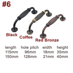 Solid Brass Vintage Cabinet Pulls & Knobs - Red Bronze Finish - #2 Coffee / 1pc