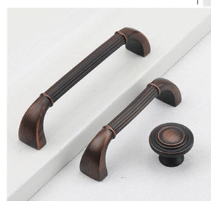 Solid Brass Vintage Cabinet Pulls & Knobs - Red Bronze Finish - #2 Red Bronze / 1pc