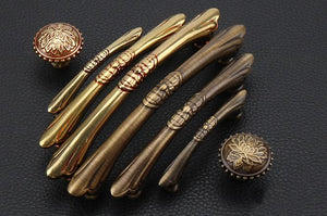 Solid Brass Round Cabinet Pulls & Knobs - Aged Bronze Finish - Bronze - Round 32mm / 1pc