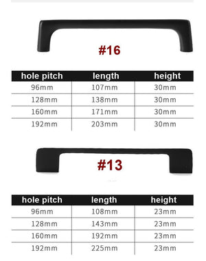 Solid Brass Geometric Cabinet Pulls & Knobs - Black Finish Hardware - #4 / 1pc