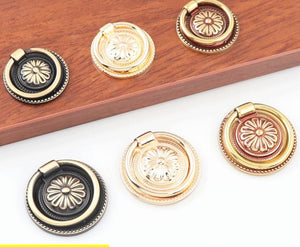 Solid Brass Round Cabinet Ring Pulls - Red Bronze Finish Hardware - view 10