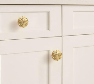Solid Brass Lotus Cabinet Pulls & Knobs - Gold Finish for Cabinets - view 7