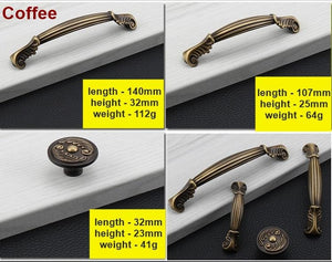 Solid Brass Round Cabinet Pulls & Knobs - Antique Bronze Finish - Rose Gold - 140mm / 1pc