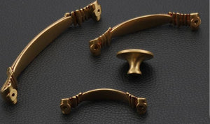 Solid Brass Round Cabinet Pulls & Knobs - Antique Bronze Finish - view 9