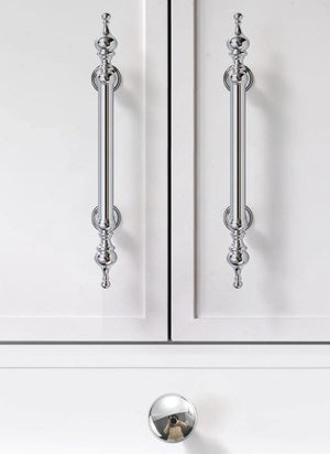 Solid Brass Round Cabinet Pulls & Knobs - Chrome Finish Hardware - #1 Bronze 25mm / 1pc