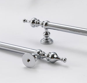 Solid Brass Ornate Cabinet Pulls & Knobs - Polished Silver Finish - view 9