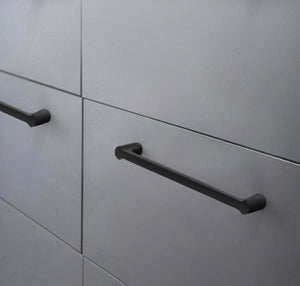 Solid Brass Oriental Cabinet Pulls & Knobs - Brushed Gold Finish - #2 Black 128mm / 1pc
