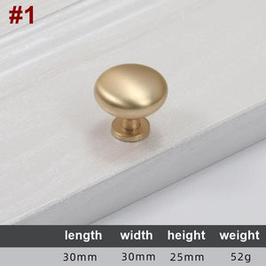 Alloy Minimalist Cabinet Pulls & Knobs - Chrome Finish for Cabinets - #2 Brass 96mm / 1pc