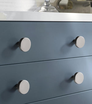 Alloy Round Cabinet Pulls & Knobs - Black Finish for DIY Projects - Yellow 30mm / 1pc
