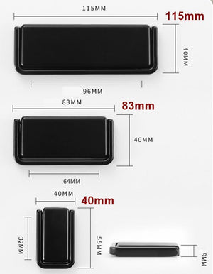 Alloy Minimalist Cabinet Pulls & Knobs - Black Finish for Cabinets - Black 83mm / 1pc