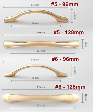 Solid Brass Floral Cabinet Pulls & Knobs - Gold Finish for Cabinets - #3 / 1pc