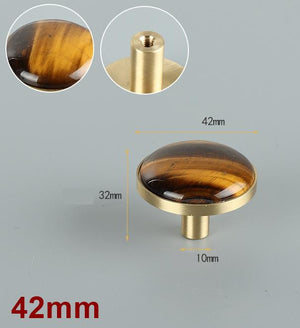 Solid Brass Round Cabinet Pulls & Knobs - White Finish for Cabinets - #2 - 22mm / 1pc