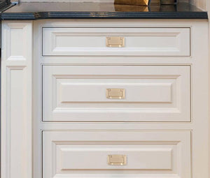 Alloy Flush Cabinet Pulls - Black Finish for Cabinets & Drawers - #2 Ant. Brass 64mm / 1pc