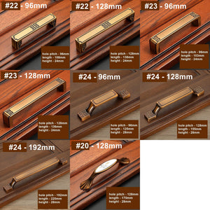 Alloy Floral Cabinet Pulls & Knobs - Bronze Finish for Wardrobes - #7 / 1pc