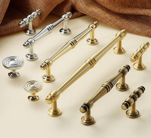 Solid Brass Round Cabinet Pulls & Knobs - Antique Bronze Finish - Round 26mm Silver / 1pc