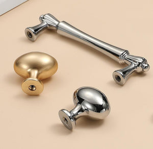 Alloy Vintage Cabinet Pulls & Knobs - Chrome Finish for Wardrobes - #6 / 1pc