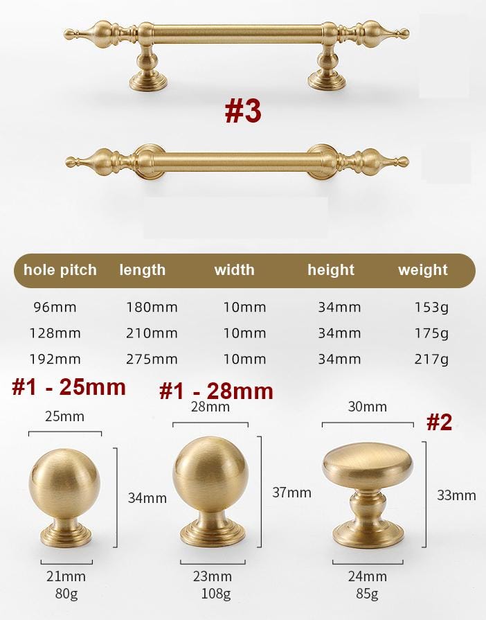 Antique Bronze Cabinet Solid Brass Handles Round Knobs Set Drawers Wardrobes Classic Vintage Style with Ornate Neoclassical Accents