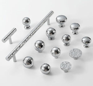 Solid Brass Round Cabinet Pulls & Knobs - Polished Silver Finish - #4 - 25mm / 1pc