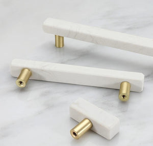 Alloy Art Deco Cabinet Pulls & Knobs - White Finish for Wardrobes - view 6