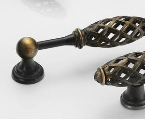 Alloy Ornate Cabinet Pulls & Knobs - Antique Bronze Finish Hardware - view 10