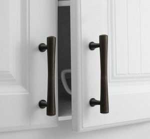 Solid Brass Mid-Century Cabinet Pulls & Knobs - Black Finish - #2 Coffee / 1pc