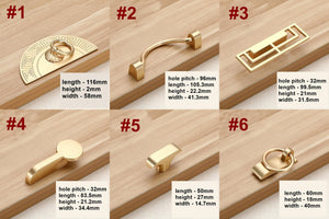Alloy Round Cabinet Ring Pulls - Matte Gold Finish for Wardrobes - #2 / 1pc