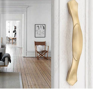 Solid Brass Cabinet Ring Pulls - Gold Finish Decorative Hardware - #6 / 1pc