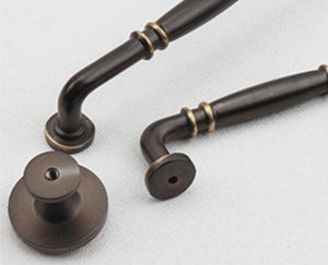Solid Brass Round Cabinet Pulls & Knobs - Matte Gold Finish Hardware - #1 - 96mm Red Bronze / 1pc