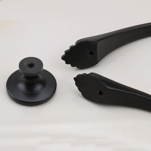 Solid Brass Round Cabinet Pulls & Knobs - Black Finish for Cabinets - #3 - 96mm / 1pc