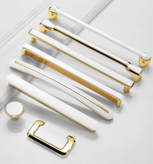 Alloy Minimalist Cabinet Pulls & Knobs - White Finish for Cabinets - #1 T-Shape / 1pc