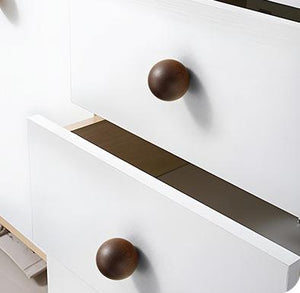 Wood Round Cabinet Pulls & Knobs - Minimalist Decorative Hardware - #5 Oak 30mm / 1pc