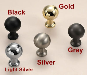 Alloy Round Cabinet Pulls & Knobs - Brushed Nickel Finish Hardware - Silver / 1pc