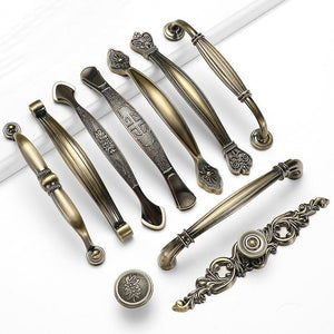 Alloy Art Deco Cabinet Pulls & Knobs - Bronze Finish for Cabinets - #1 / 1pc