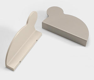 Alloy Minimalist Cabinet Pulls & Knobs - White Finish for Cabinets - #1 Orange right / 1pc