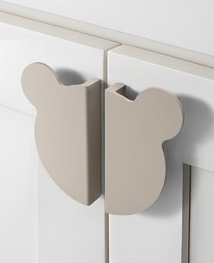 Alloy Minimalist Cabinet Pulls & Knobs - White Finish for Cabinets - #1 Gray left / 1pc