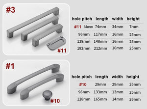 Alloy Geometric Cabinet Pulls & Knobs - Modern Furniture Hardware - #1 - 128mm / 1pc