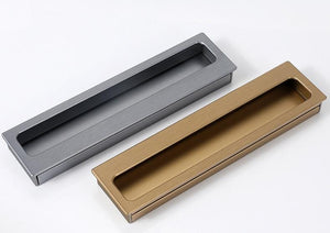 Alloy Flush Cabinet Pulls - Bronze Finish for Cabinets & Drawers - Gray / 1pc
