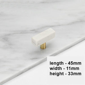 Alloy Art Deco Cabinet Pulls & Knobs - White Finish for Wardrobes - 96mm / 1pc