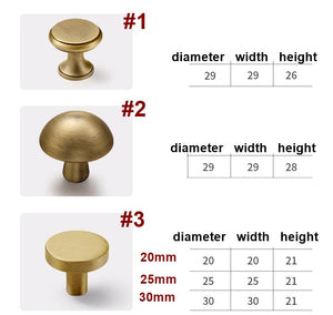 Solid Brass Wood Cabinet Pulls & Knobs - Vintage for DIY Projects - #2 / 1pc