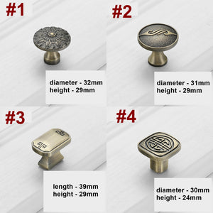Alloy Geometric Cabinet Pulls & Knobs - Bronze Finish for Cabinets - #2 / 1pc