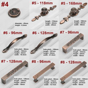 Alloy Geometric Cabinet Pulls & Knobs - Bronze Finish for Cabinets - #3 - 23mm / 1pc