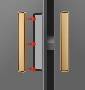 Alloy Minimalist Cabinet Pulls & Knobs - Black Finish for Cabinets - 165mm Gold / 1pc