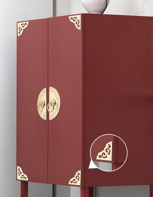 Alloy Round Cabinet Ring Pulls - Matte Gold Finish for Wardrobes - #8 / 1pc