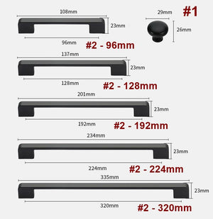 Alloy Minimalist Cabinet Pulls & Knobs - Chrome Finish for Cabinets - #1 Silver / 1pc